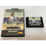 Jogo Para Mega Drive Super League Baseball Tectoy Com Caixa