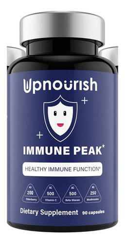 Upnourish | Immune Peak Elderberry Zinc Vitamin C | 90 Caps