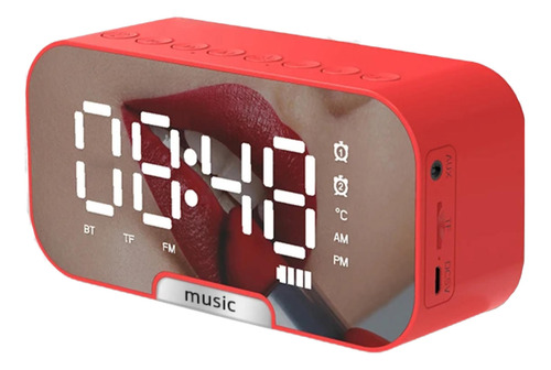 Radio Reloj Despertador Digital Parlante Bluetooth Y Espejo 