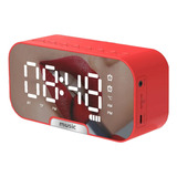 Radio Reloj Despertador Digital Parlante Bluetooth Y Espejo 