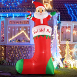 Adorno Decoracion Navidad Luces Santa Inflable Gigante 3 Mts