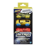 Kit Com 3 Carrinhos Nerf Nitro Hasbro