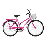 Bicicleta Retro Feminina Aro 26 Wave Com Cestinha V-brake