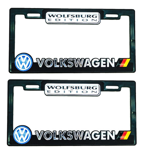  Portaplacas Premium Volkswagen Wolfsburg Edition 2 Piezas