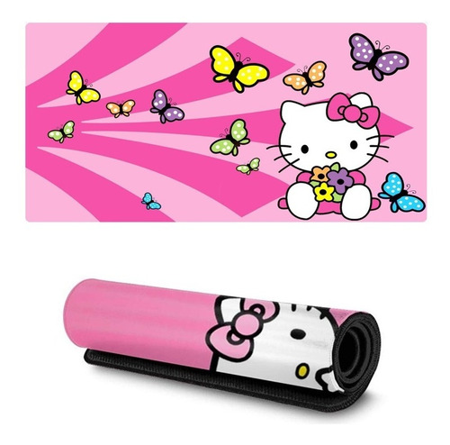 Pad Mouse Diseño Hello Kitty Xl 70 X 30 Alfombrilla Gatita