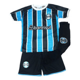 Kit Conjunto Uniforme Infantil Grêmio + Meião 