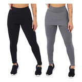 Kit 2 Calças  Legging Saia Tapa Bumbum Roupas Femininas