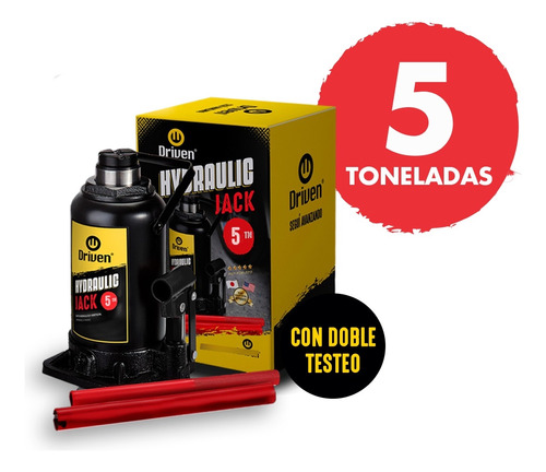 Gato  Hidráulico Driven Botella - 5 Toneladas