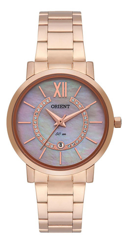 Relógio Orient Feminino Frss1057 R3rx Dourado Rosê -refinado