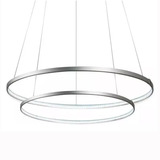 Lampara Colgante Saturno Doble Aros 80-100cm  Fria / Calida