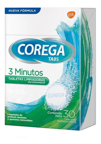 Corega Tabs 3 Minutos Uso Diario X 60 Tabletas