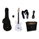 Combo Guitarra Electrica Parquer Blanca Amplificador 10w