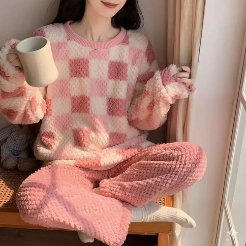 Pijama De Dama De 2pz Afelpada. Pijama Afelpada De Mujer