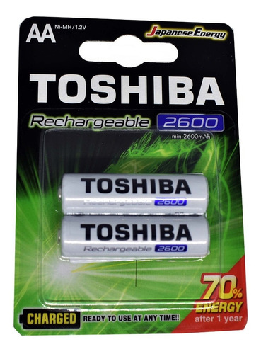 Pilas Recarg. C/2 Aa Toshiba 2600mah Controles Wii, Xbox