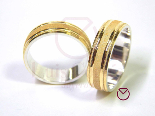 Argollas De Matrimonio Oro 18k Y  Plata 