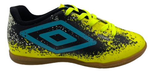 Chuteira Infantil Futsal Umbro Cosmic Jr Limao Preto