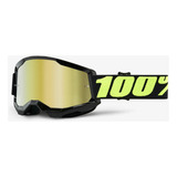 Óculos Proteção Moto Bike 100% Strata 2 Espelhado Goggle Pro