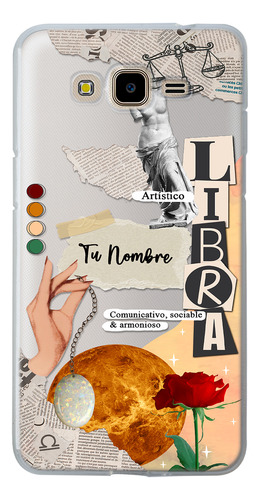 Funda Para Galaxy Mujer Signo Zodiaco Libra Con Tu Nombre