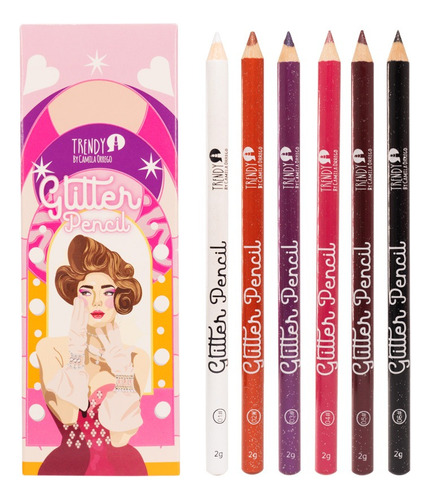 Kit X6 Delineador Glitter Trend - g a $221