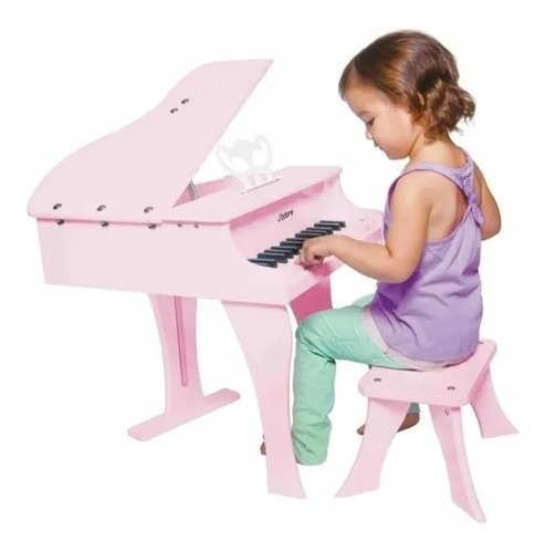 Piano De Madera Infantil Clásico J'adore Con Taburete 