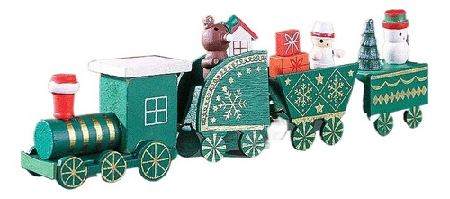 Mini Tren Madera Navidad Adorno De Navidad Para Decoración