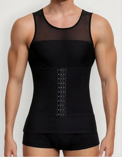 Hombre Camiseta Chaleco Corset Faja Shaper Reductora