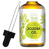 Aceite De Jojoba De Teca Natural, 100% Puro Prensado En Frio