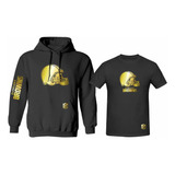 Kit Sudadera + Playera Estilo Cleveland Browns Nfl Gold