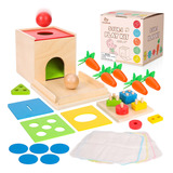 Woodtoe Kit De Juego 5 En 1 De Madera Montessori, Caja De Pe