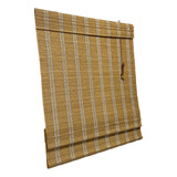 Persiana Bambu Romana Bege 100 (l) X 180 (a) Cortina Madeira Roman Shade C/ Bandô 1,00(l) X 1,80(a)