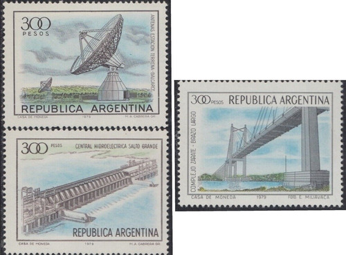 1980 Obras Infraestructura- Argentina (sellos) Gj1911/3 Mint
