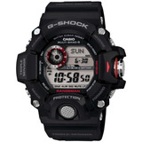 Reloj Casio G Shock Gw-9400 Triple Sensor Master Of G Solar Color De La Correa Negro Color Del Bisel Negro Color Del Fondo Negro