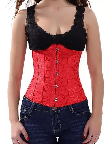 Corset Cinturilla Faja Corsette Victoriano Bordado Mujer