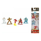 Nano Metalfigs Pack Com 5 Personagens Dc Batman,flash,cyborg