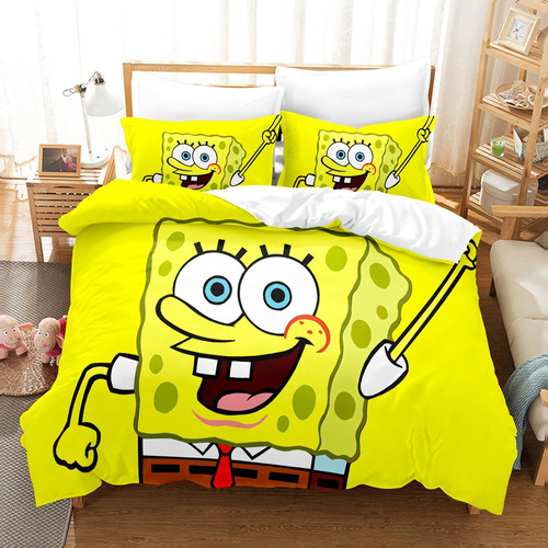 Juego De Cama De Dibujos Animados De Bob Esponja