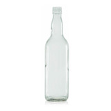 6 Botellas Vidrio 1 Litro C/tapa Rosca Envase Distribuidora
