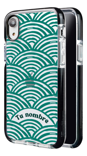 Funda Para iPhone Mujer Rayas Acuarela Personalizada Nombres