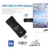 Adaptador De Dongle Wifi Universal Usb Tv De 300 Mbps, Red I