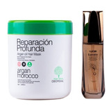 Obopekal®kit Reparación Argan Cabello Decolorado Crema+aceit