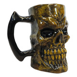 Taza Coleccionable Skull Mug Marca Ghoulish 350002 Color Verde