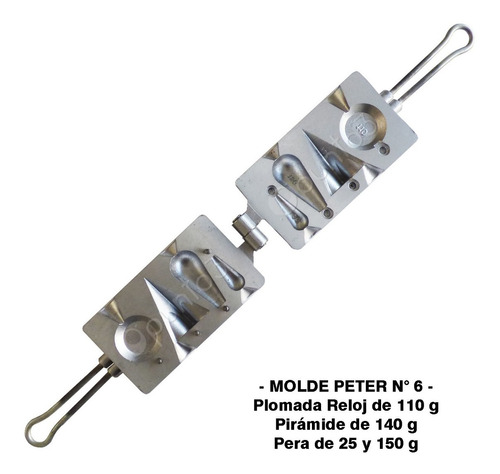 Molde Peter N°3 P/fabricar Plomadas De 25 A 150 G Pera Reloj