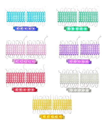 20 Modulos De 5 Leds 5630 Hiper Led Ip65 Contra Agua Color