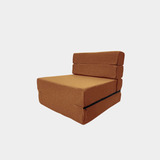 Sofa Cama Blend Individual Tela Curri Marron - Inlab Muebles