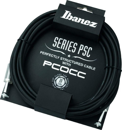 Cable Ibañez Psc20 Para Instrumento Psc 6.10 M. Recto, Negro