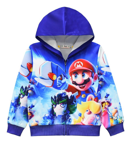 Chaqueta De Super Mario Brothers Niños Con Capucha Sudaderas