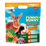 Ração Funny Bunny Coelho E Hamster Delicias Da Horta 500g