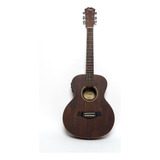 Guitarra Electroacustica Parquer Mini Marron Oscuro Funda