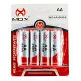 Pilha Mox Recarregável Mo-aa2600b4 2600mah - Cartelas C/4u