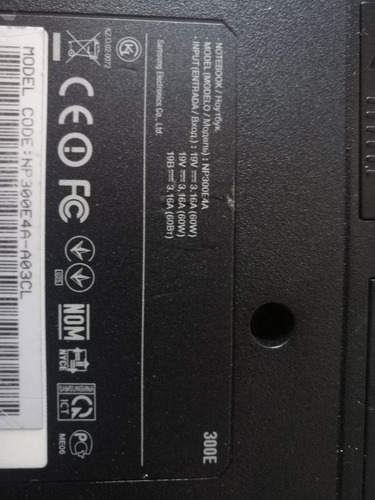 Notebook Samsung Np300e4a-a03cl Desarme