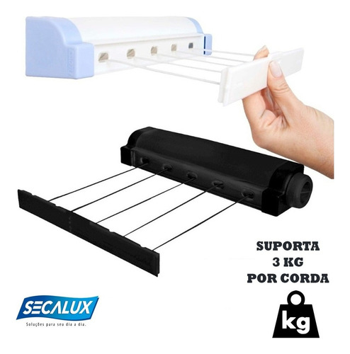 Varal Automático Rotoflex Branco 5 Corda De 4,10mts